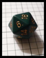 Dice : Dice - 20D - Green with Gold Numerals Ebay Aug 2009